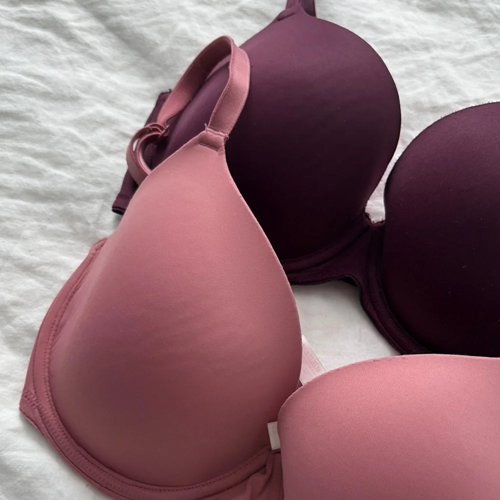 Victoria’s Secret Wear Everywhere Lightly Lined Bra Set - Purple and Pink 32DD